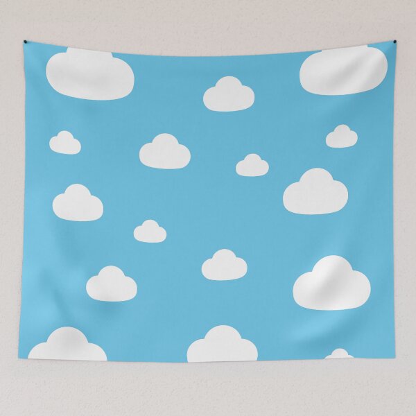 Item preview, Cartoon Clouds Blue Sky Pattern designed and sold by EnzoVectorism.