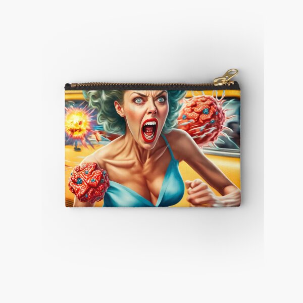 Item preview, A Pinup model being attacked by Amoeba designed and sold by Gallery of Weirdness.