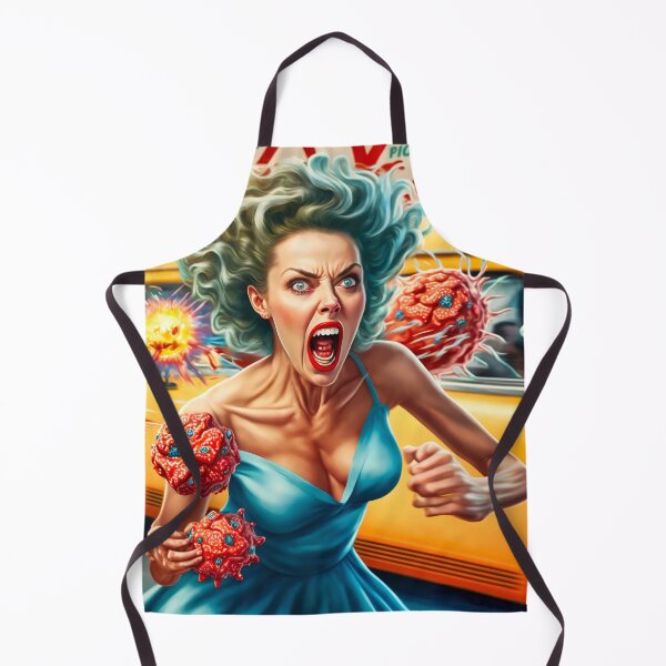 Item preview, A Pinup model being attacked by Amoeba designed and sold by Gallery of Weirdness.