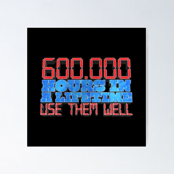 600.000 Hours in a Lifetime - Lex Fridman Twitter Quote Fan Design - Lex  Fridman Podcast - Posters and Art Prints