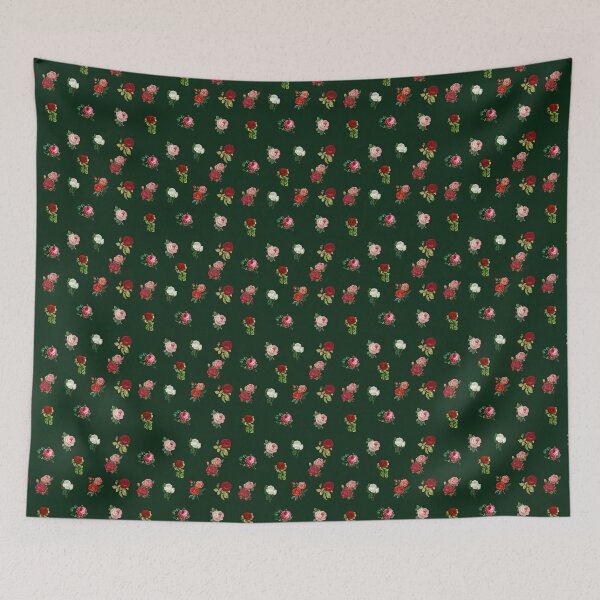 Item preview, Roses pattern on a dark green background designed and sold by ArtStore-EC.