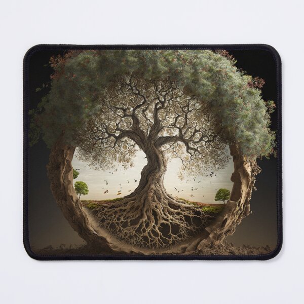 Item preview, Earth Day Beautiful Art Sketched Paint of a tree growing from ground roots designed and sold by Bitcoin-Fashion.