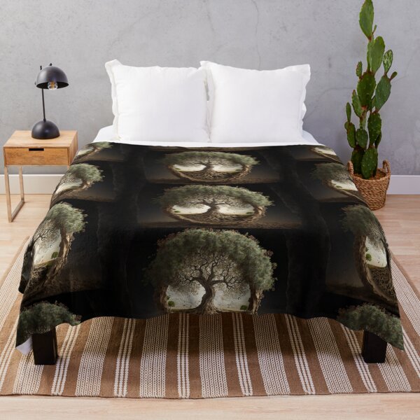 Item preview, Earth Day Beautiful Art Sketched Paint of a tree growing from ground roots designed and sold by Bitcoin-Fashion.