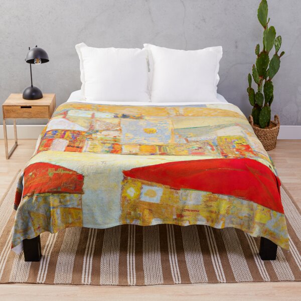 Item preview, Esplanade 007 - Coastal Village Abstract Expressionism - Warm Tones designed and sold by Inomaly Art.