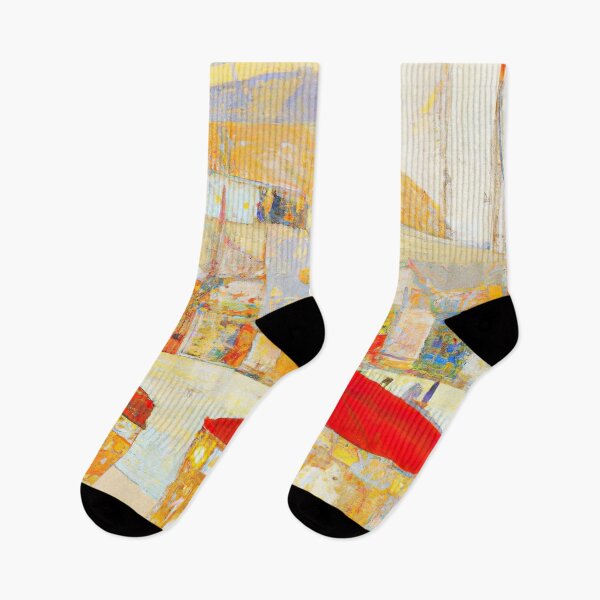 Item preview, Esplanade 007 - Coastal Village Abstract Expressionism - Warm Tones designed and sold by Inomaly Art.