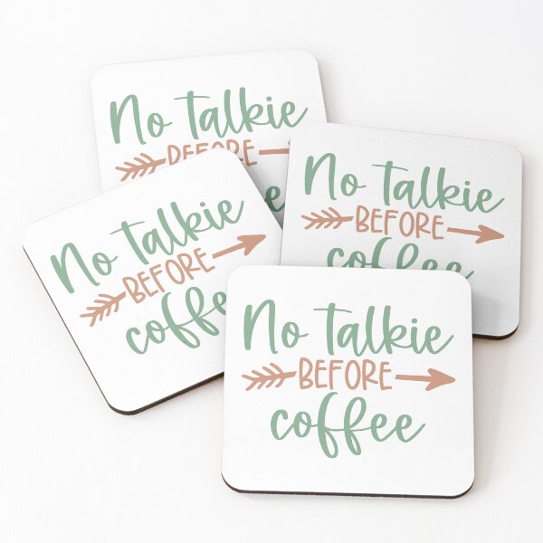 Item preview, No Talkie Before Coffee designed and sold by storyboxdesigns.