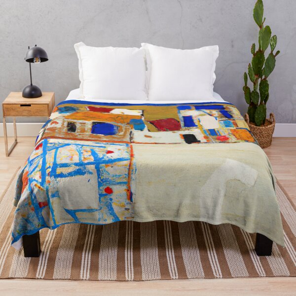Item preview, Esplanade 006 - Coastal Life Abstract Painting - Warm Tones designed and sold by Inomaly Art.