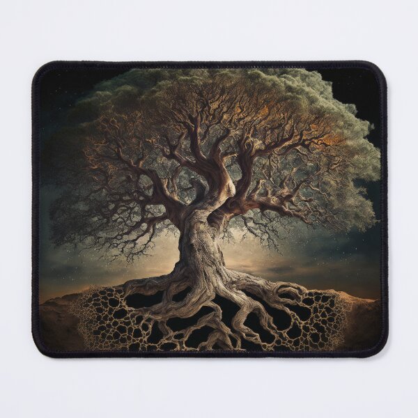 Item preview, Earth Day Beautiful Art Sketched Dark Paint of a tree growing from ground roots designed and sold by Bitcoin-Fashion.