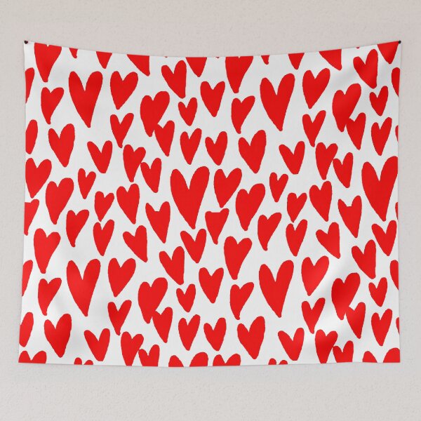 Item preview, Hearts red and white love valentines day heart pattern minimal  designed and sold by charlottewinter.