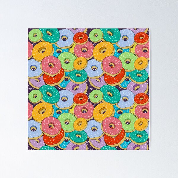 Item preview, Donut doughnut dessert treat pastry retro designed and sold by Cedarrue.
