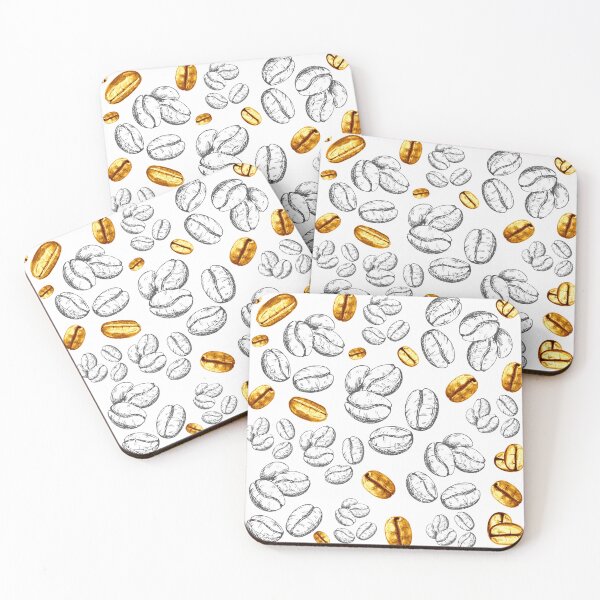 Item preview, Golden Coffee Beans designed and sold by KatasArt.