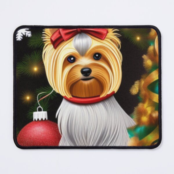 Item preview, Yorkshire Terrier Dog Christmas Celebration 5 designed and sold by AnadAA.