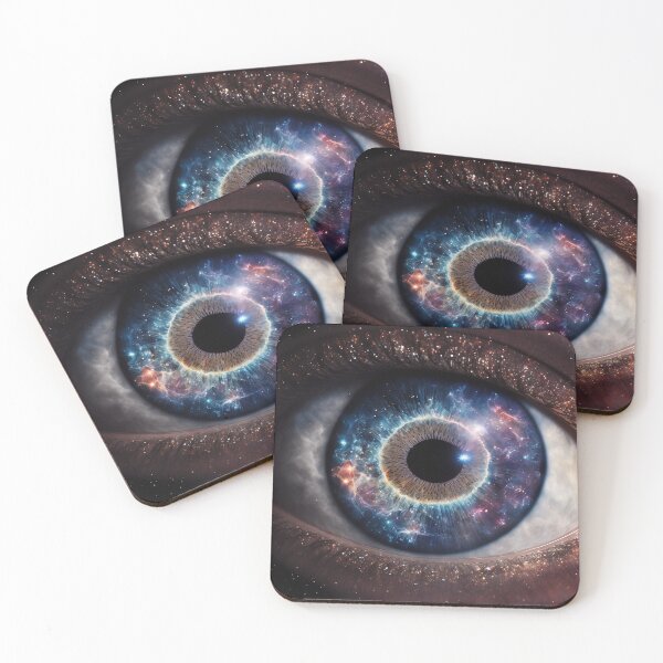 Item preview, Galaxy Space Eye Universe Close Up Stars and Planets Digital Art designed and sold by Bitcoin-Fashion.