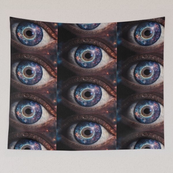 Item preview, Galaxy Space Eye Universe Close Up Stars and Planets Digital Art designed and sold by Bitcoin-Fashion.