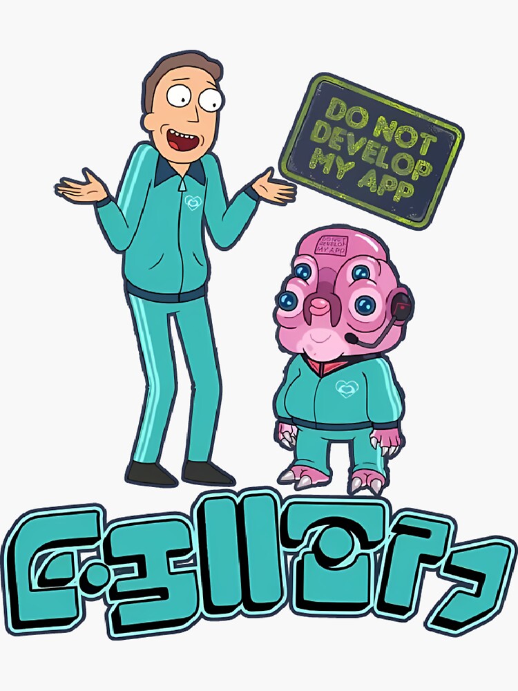 Rick and Morty do not develop my app shirt