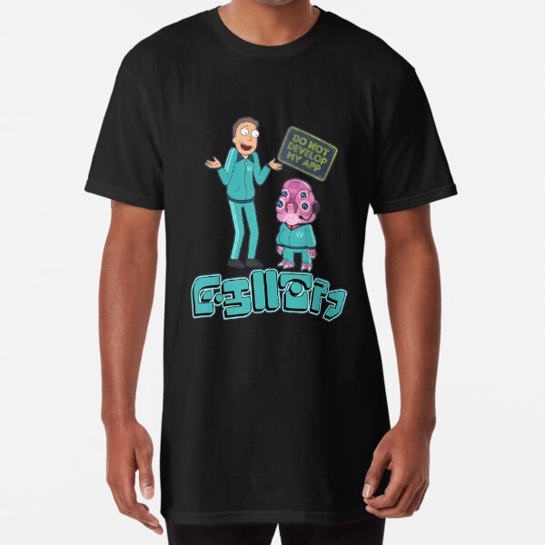 Rick and Morty do not develop my app shirt