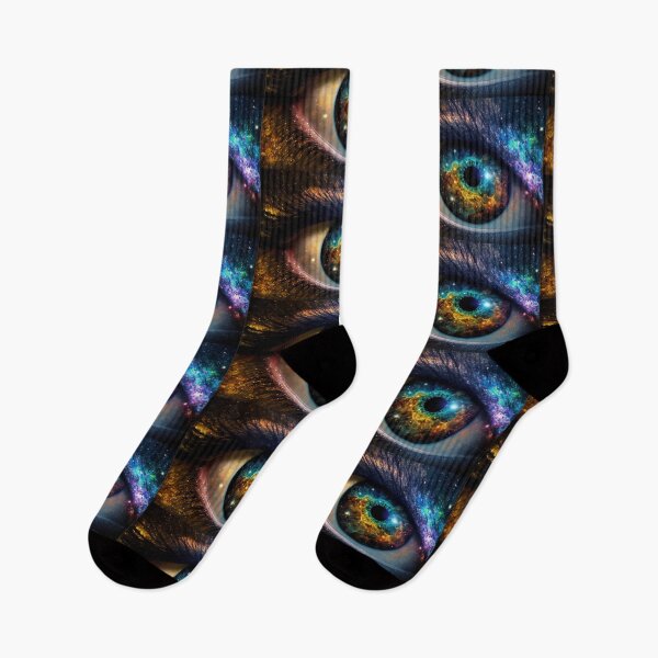 Item preview, Galaxy Space Eye Universe Close Up Stars and Planets Digital Art Blue Purple Dark designed and sold by Bitcoin-Fashion.