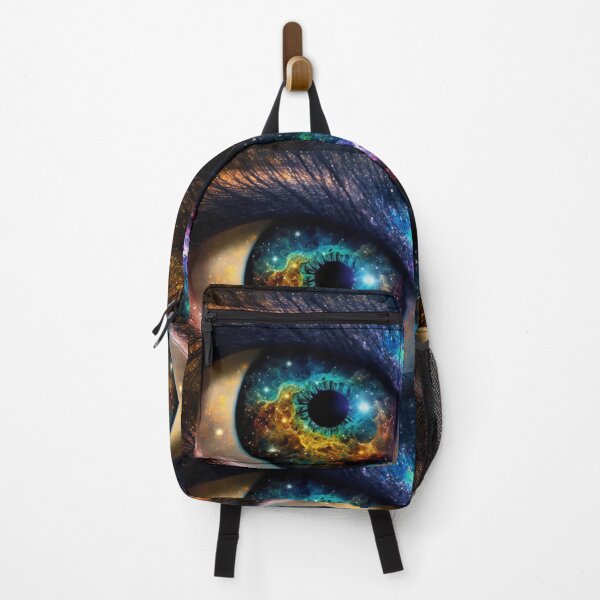Item preview, Galaxy Space Eye Universe Close Up Stars and Planets Digital Art Blue Purple Dark designed and sold by Bitcoin-Fashion.
