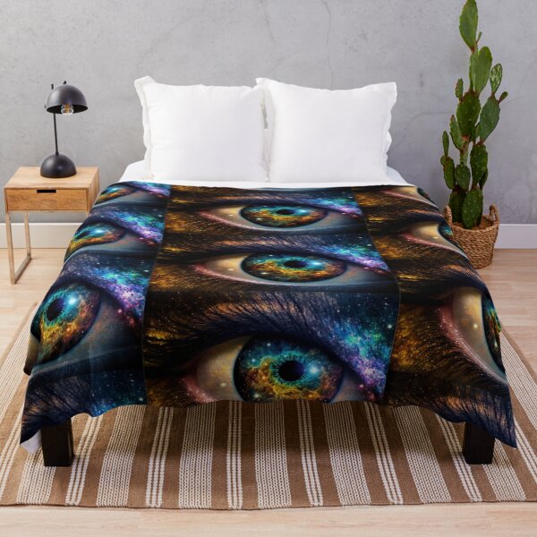 Item preview, Galaxy Space Eye Universe Close Up Stars and Planets Digital Art Blue Purple Dark designed and sold by Bitcoin-Fashion.