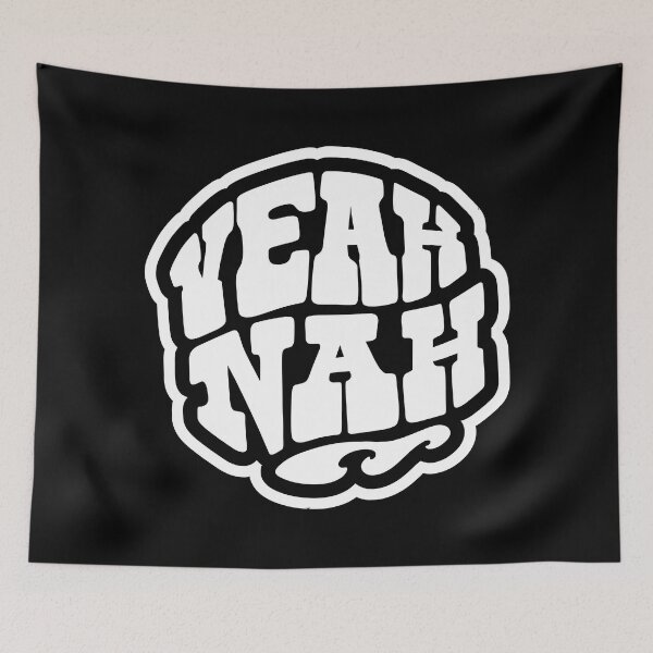 Item preview, Yeah Nah Classic Kiwiana Black and White designed and sold by Kiwidom.