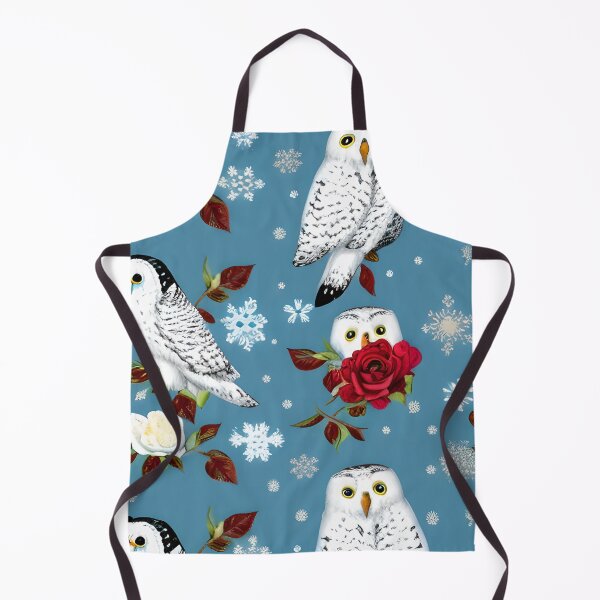 Artikelvorschau, Schneeeulen und Rosen entworfen und verkauft von Poetic Patterns Studio.