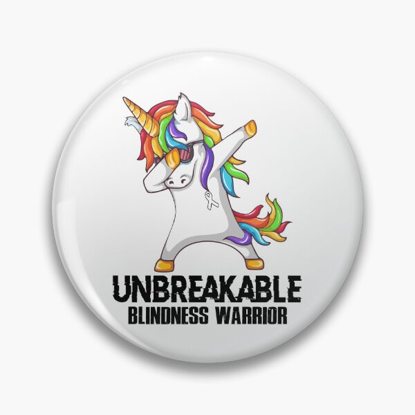 Item preview, Blindness Awareness - Unicorn Blindness Warrior Ribbon UNBREAKABLE designed and sold by Fernandezf.