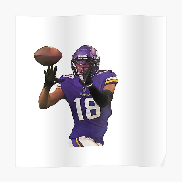 Football Justin Jefferson Jets #18 Minnesota Vikings Wall Poster - POSTER  20x30