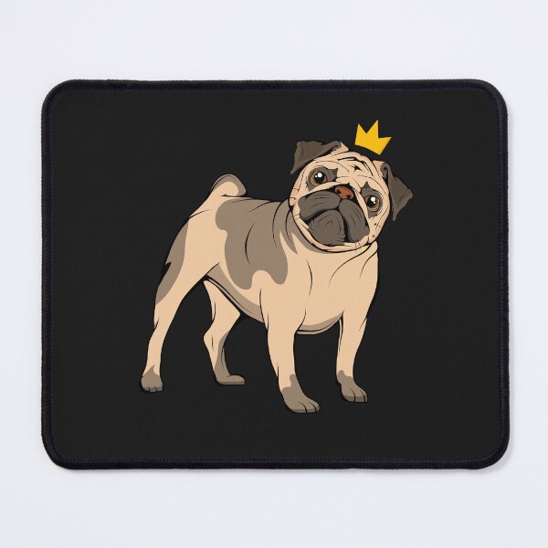 Item preview, Pug dog with crown designed and sold by blackdogshop.