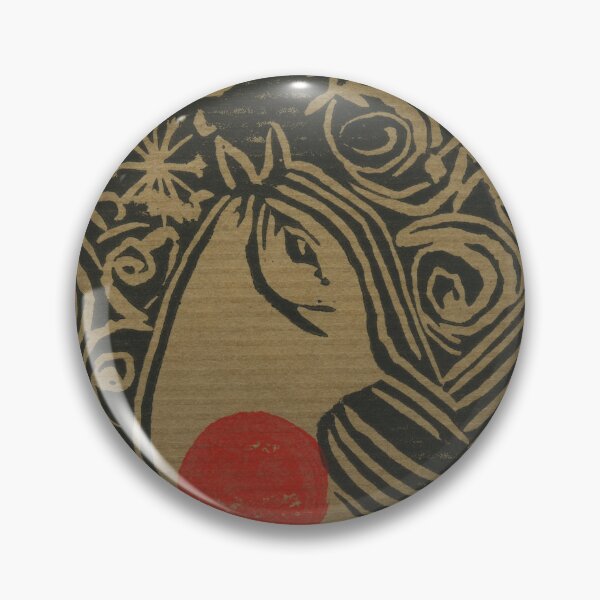 Item preview, The Robin Sings in Winter - Black Lino Cut Print on Kraft Paper designed and sold by LymphomaLass.