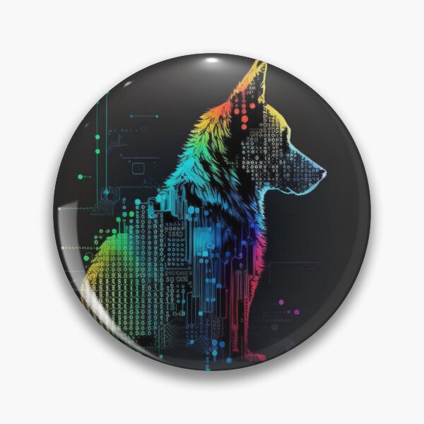Item preview, Multicolored Computerized-Looking Dog #1 designed and sold by Galviato.