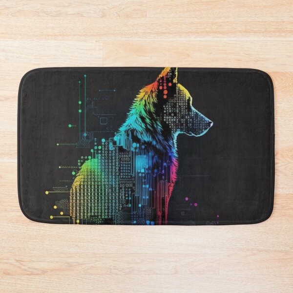 Item preview, Multicolored Computerized-Looking Dog #1 designed and sold by Galviato.