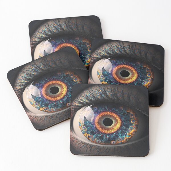 Item preview, Galaxy Space Eye Universe Close Up Stars and Planets Digital Art Blue Purple Dark designed and sold by Bitcoin-Fashion.