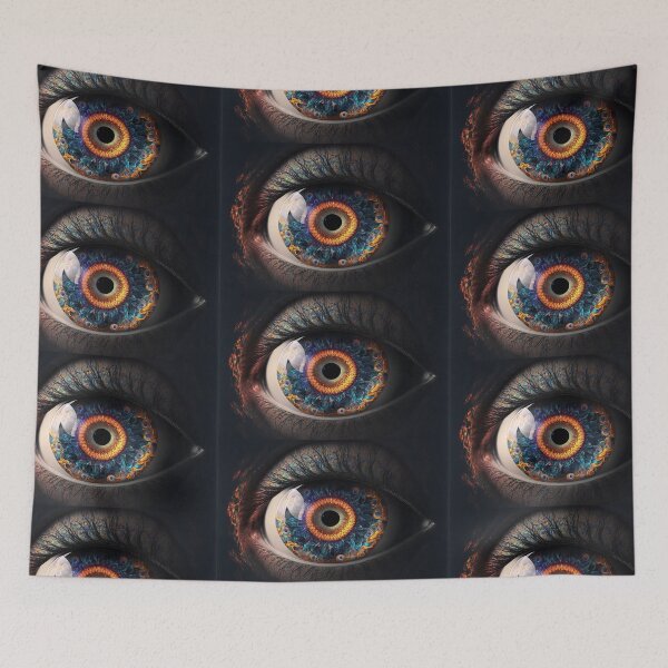 Item preview, Galaxy Space Eye Universe Close Up Stars and Planets Digital Art Blue Purple Dark designed and sold by Bitcoin-Fashion.