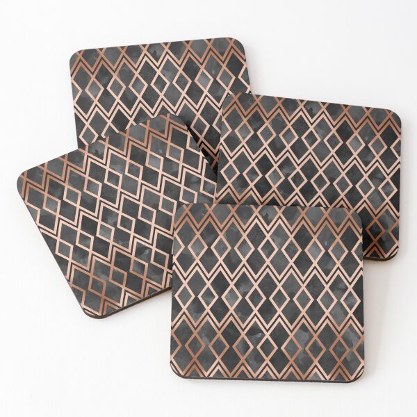 Item preview, Copper and Black Geo Diamonds designed and sold by Blue-Banana.