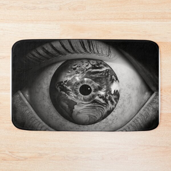 Item preview, Black and White Galaxy Earth Eye Universe Close Up Stars and Planets Digital Art Dark designed and sold by Bitcoin-Fashion.