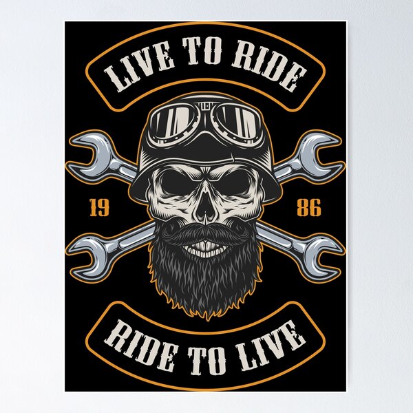 Item preview, Biker Gangster Skull designed and sold by MachdiX.