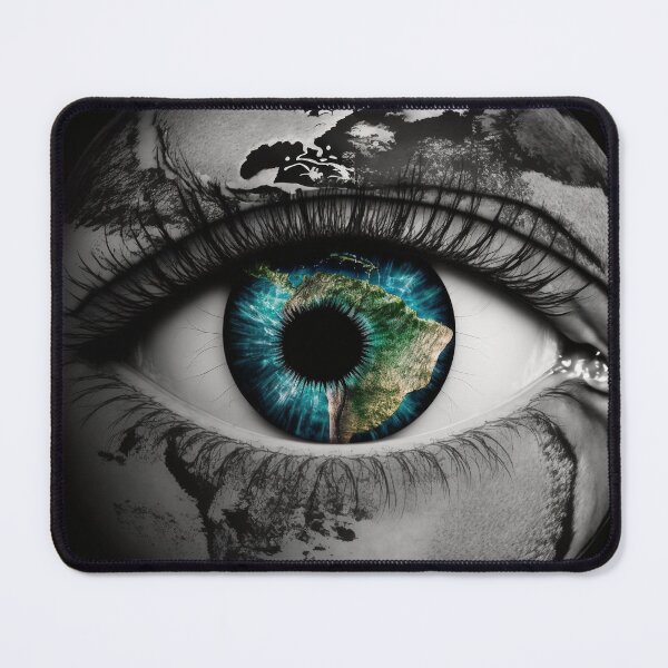 Item preview, Black and White Galaxy Earth Eye Universe Close Up Stars and Planets Digital Art Dark designed and sold by Bitcoin-Fashion.