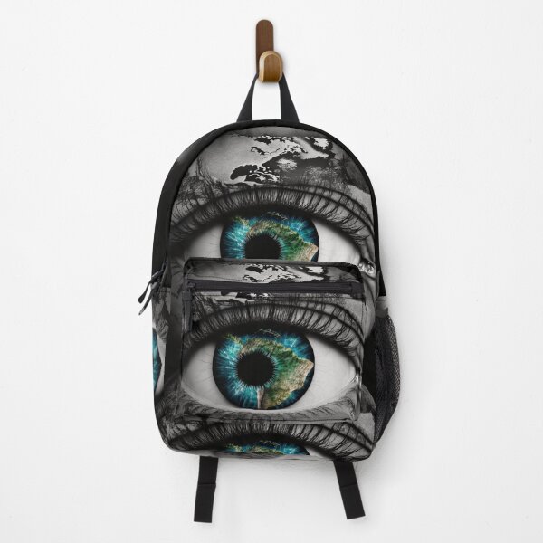 Item preview, Black and White Galaxy Earth Eye Universe Close Up Stars and Planets Digital Art Dark designed and sold by Bitcoin-Fashion.