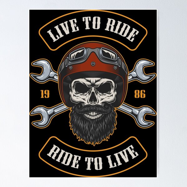 Item preview, Biker Gangster Skull designed and sold by MachdiX.