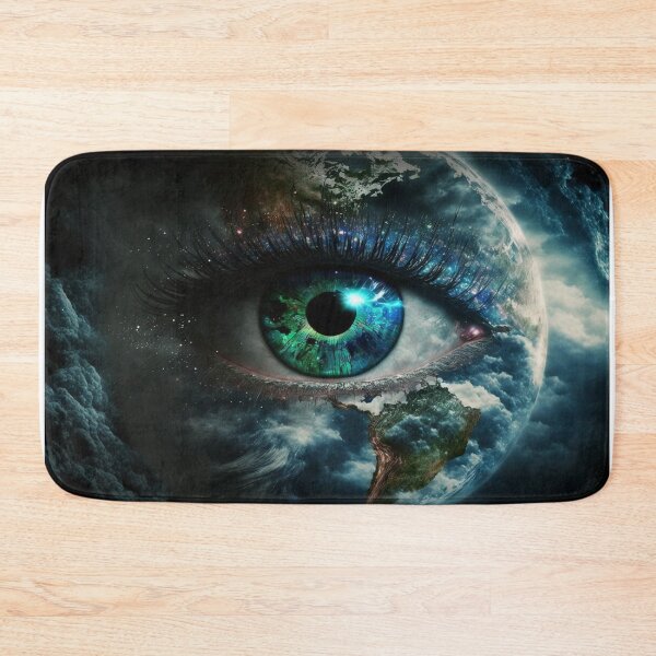 Item preview, Galaxy Earth Eye Universe Close Up Stars and Planets Digital Art Dark designed and sold by Bitcoin-Fashion.