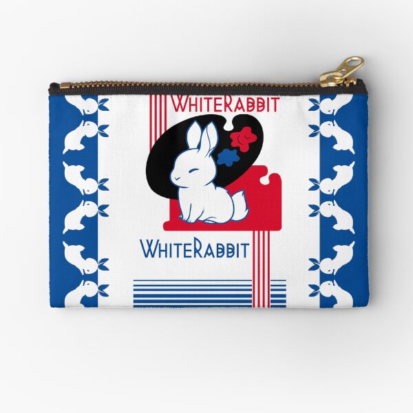 White Wabbit Zipper Pouch