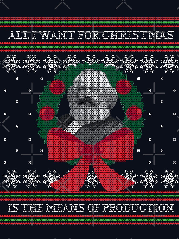 Thumbnail 5 von 5, Hoodie, Karl Marx "Ergreifen Sie die Produktionsmittel" Lustiger hässlicher Weihnachtspullover designt und verkauft von shaggylocks.