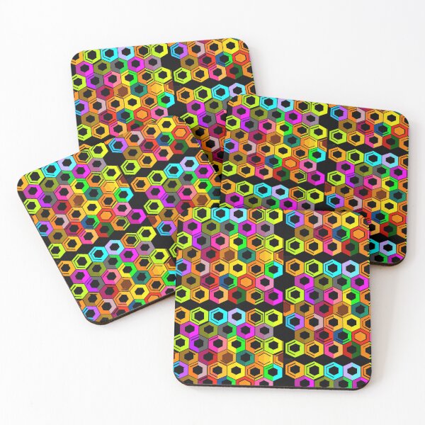 Item preview, Hexagonal geometry multicolor cells designed and sold by AnnikaSpika.