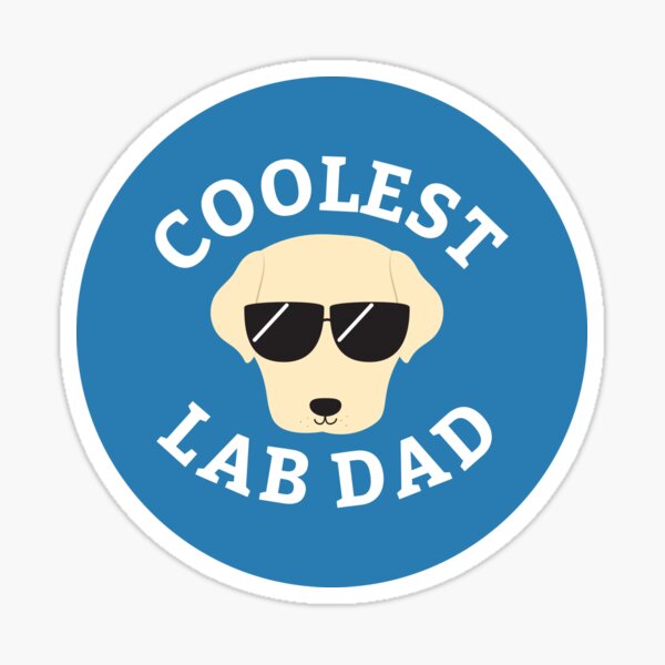 Coolest Lab Dad Sticker