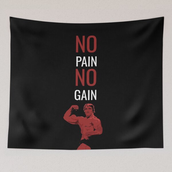 Item preview, No pain, no gain Arnold Schwarzenegger designed and sold by Gym Designs.