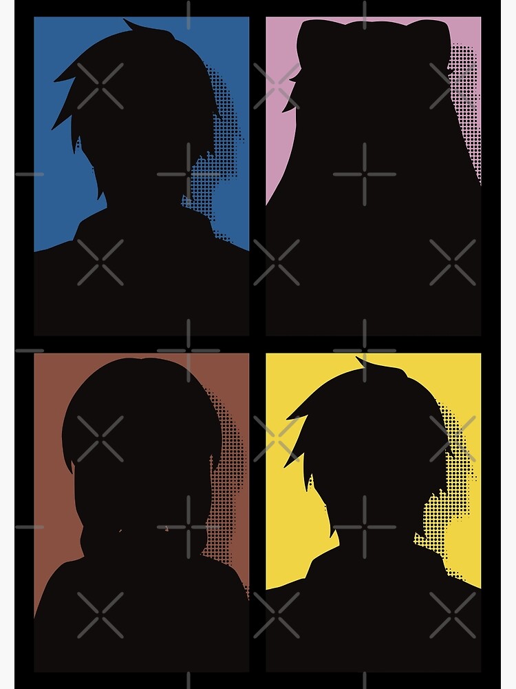 All Main Characters from More than a married couple, but not lovers or  Fuufu Ijou, Koibito Miman: Akari Watanabe, Shiori Sakurazaka, Jirou Yakuin  and Minami Tenjin in Pop Art Design Greeting Card
