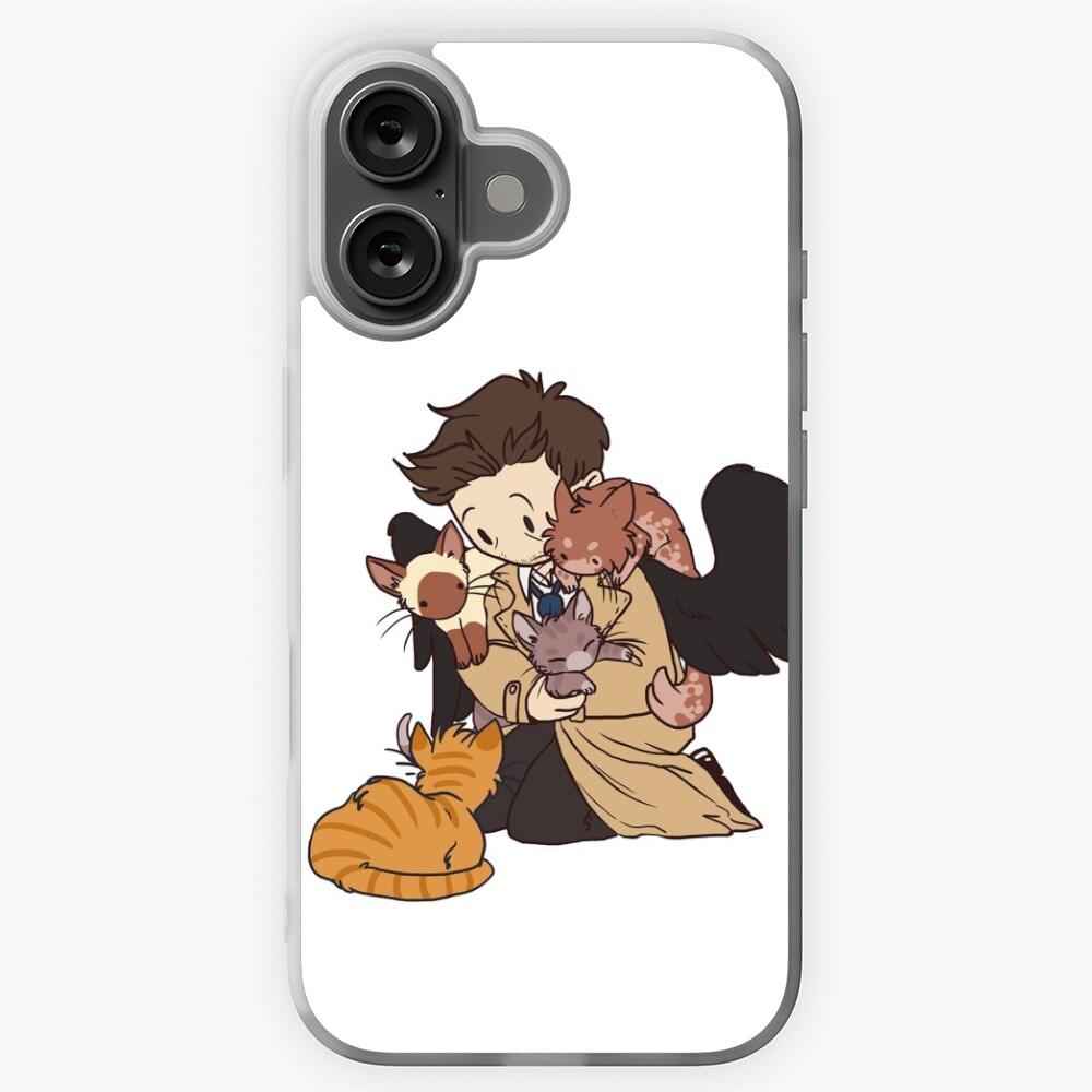 Castiel and Kittens V2 Sticker