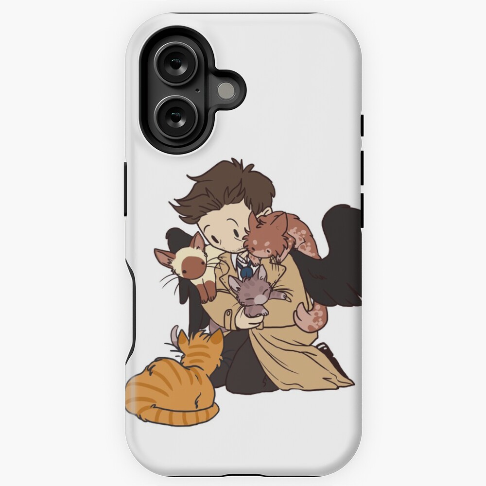 Castiel and Kittens V2 Sticker