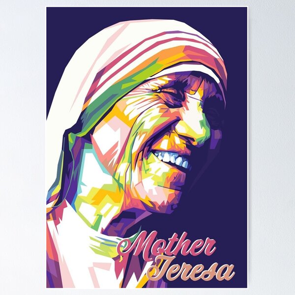 Item preview, Mother Teresa colorful artwork designed and sold by PoliticsPrint.