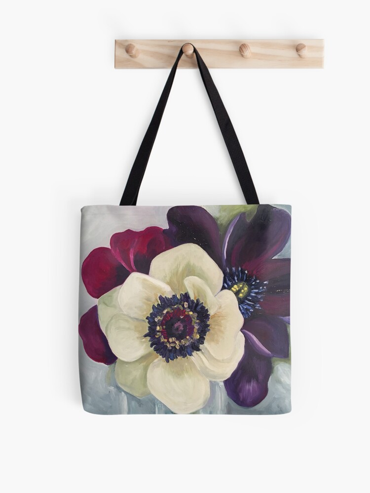 Bolsa de tela «Pintura al óleo de la flor de la anémona por el arte de  Angela Brown» de AngelaBrownArt | Redbubble